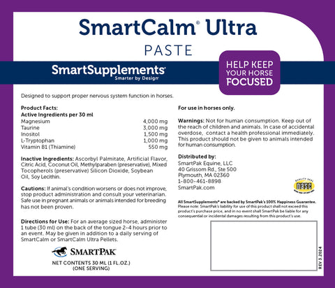 SmartEquine™ SmartCalm Ultra Paste