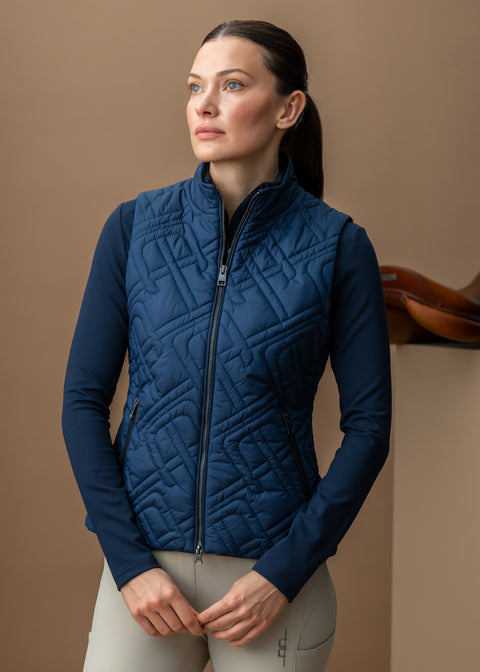 Alessandro Albanese® Neve Monogram Quilted Gilet