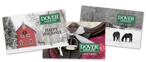 3 Dover Saddlery holiday gift card options.