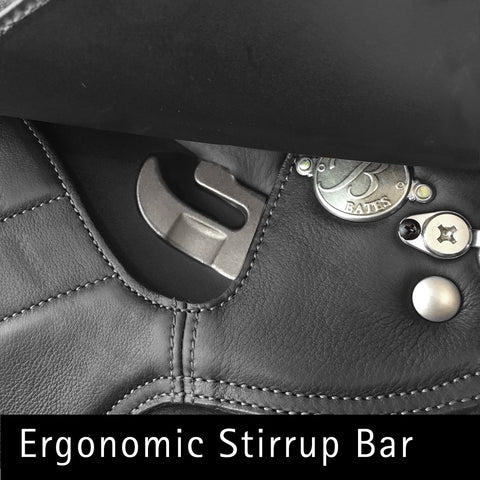 Bates WIDE Dressage Saddle in Heritage Leather with (CAIR®)